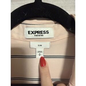 Express Portofino Button Up Slim Blouse, Size S